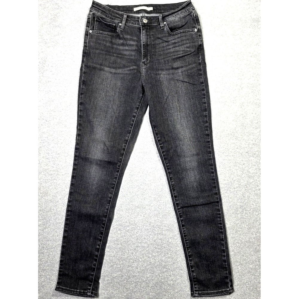 Levi's 721 Jeans Women's 31 Faded Black Dark Wash Denim High Rise Skinny City